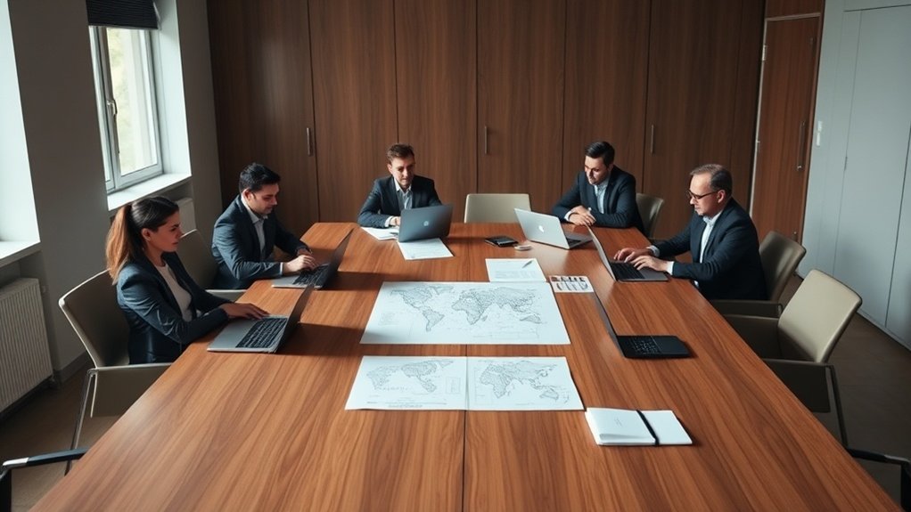 coordenando assessores jurídicos e financeiros