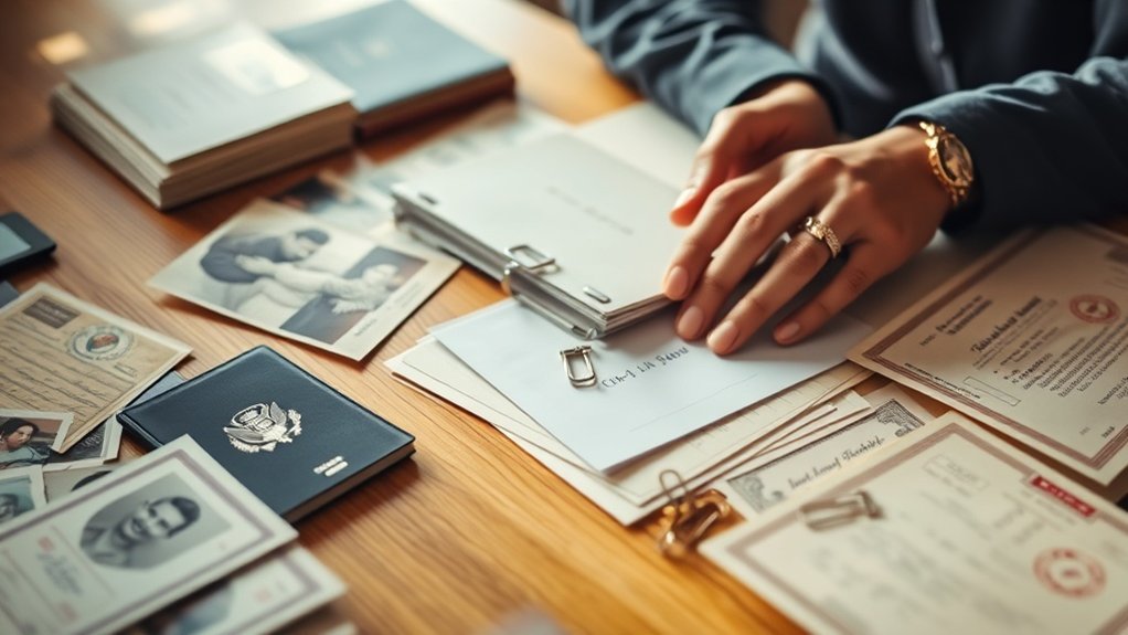 requisitos de documentação de vínculo familiar