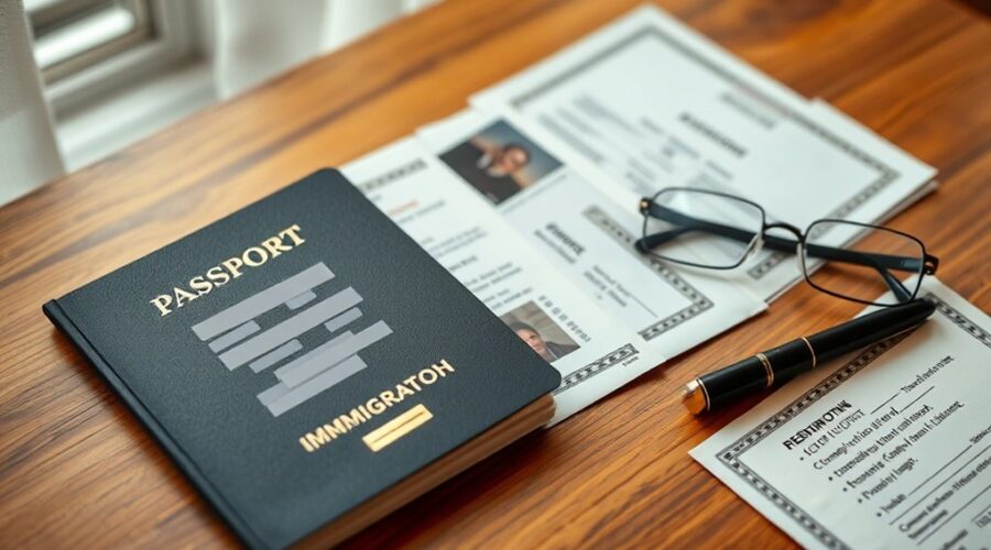 guia da lista de verificação de documentos de imigração