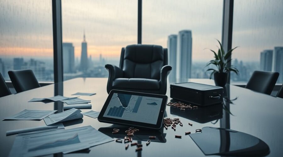 severa crise financeira corporativa