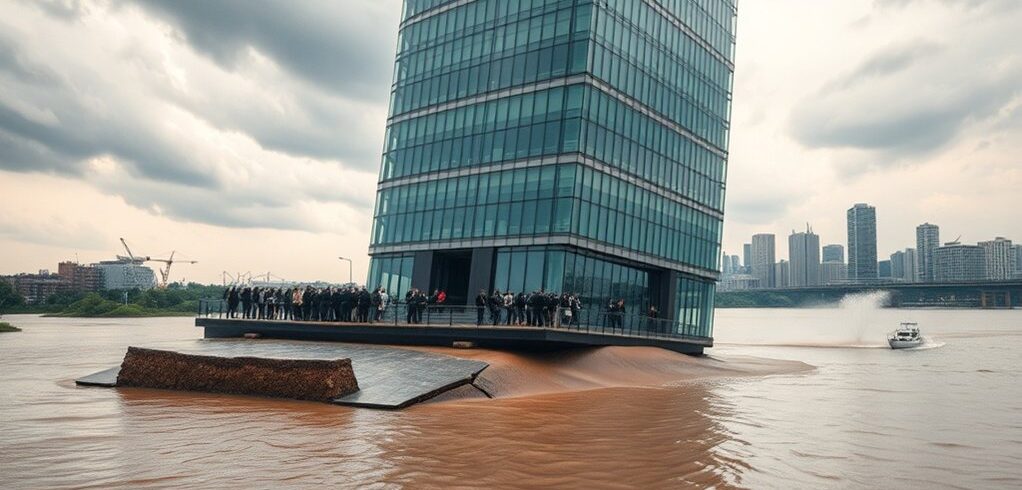 negócio em risco real