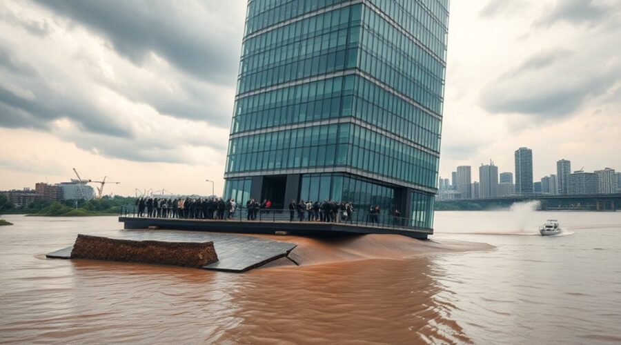 negócio em risco real