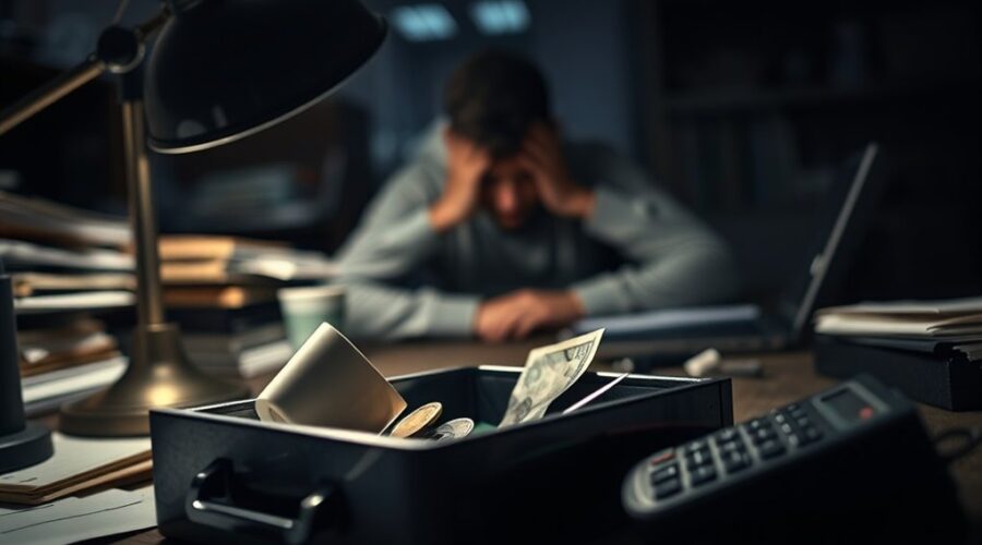 empresa enfrentando dificuldades financeiras