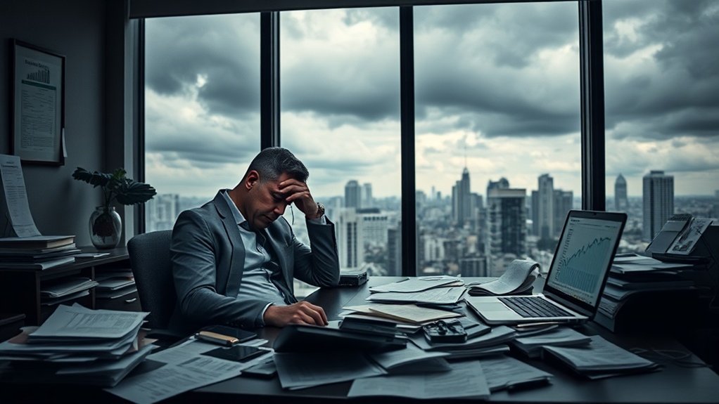 empresa enfrentando risco de insolvência