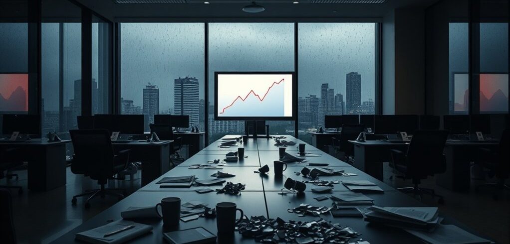 empresa em crise de colapso