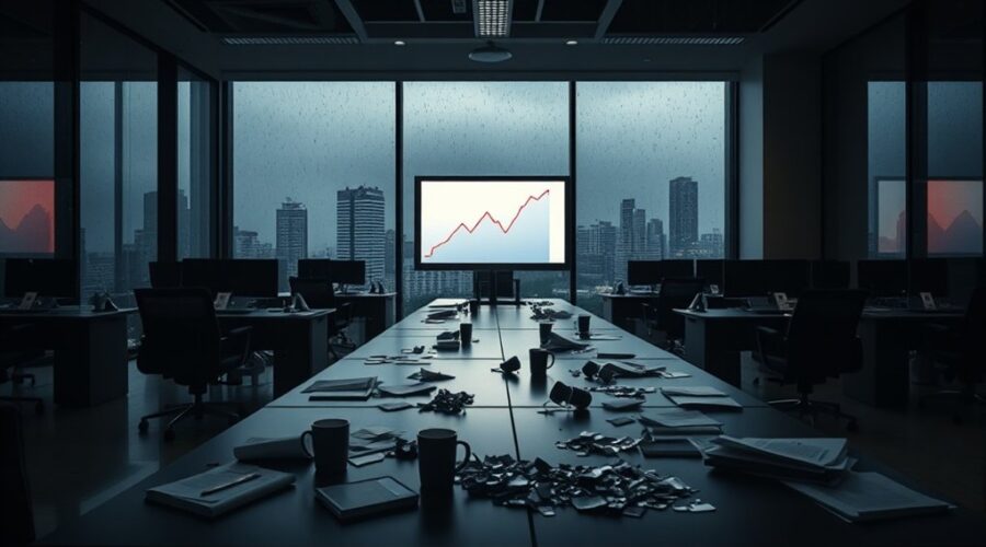 empresa em crise de colapso