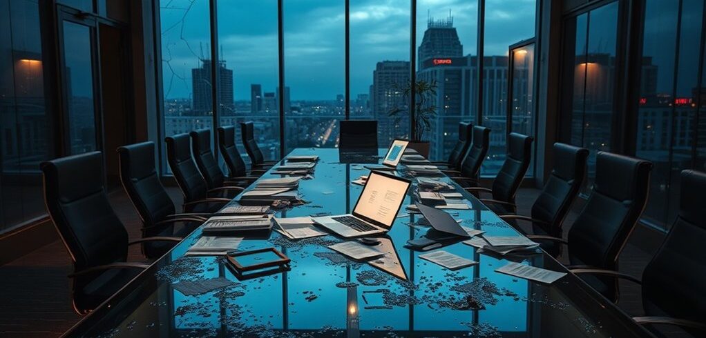 empresa à beira do abismo