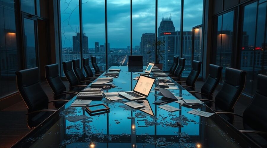 empresa à beira do abismo