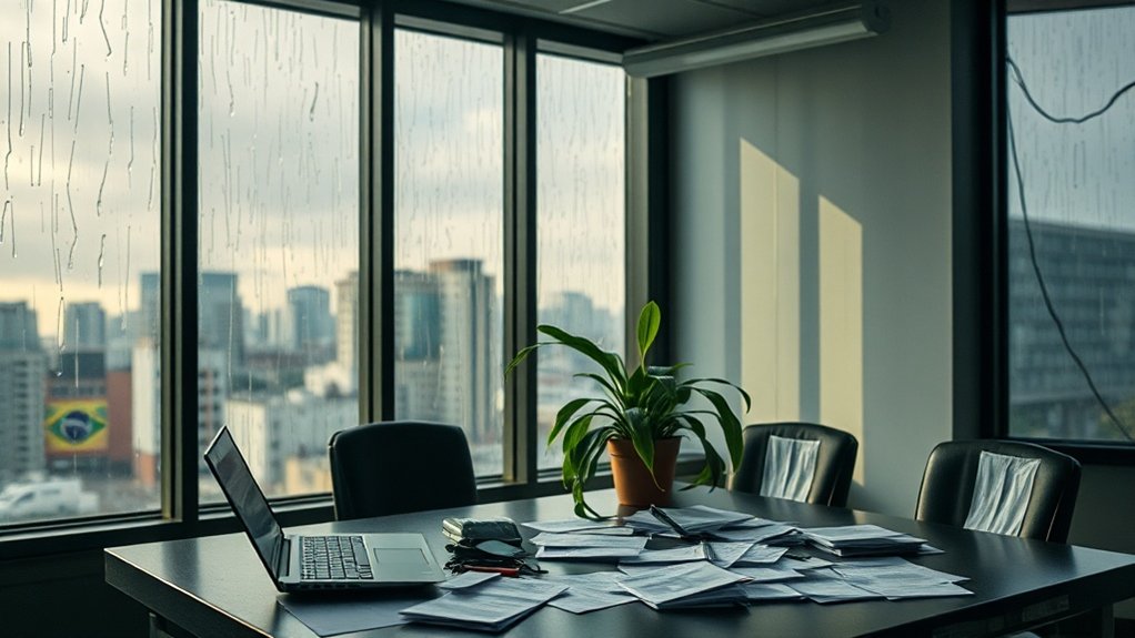 situação crítica de negócios no Brasil