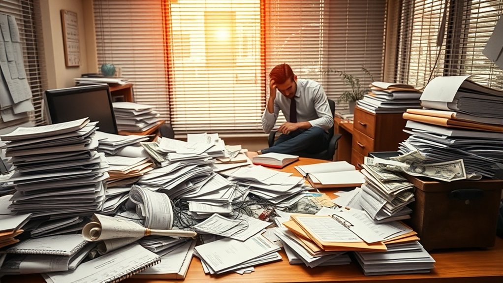 contas desorganizadas em empresas