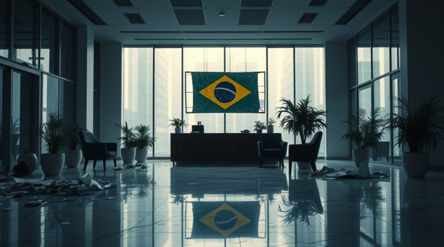 declínio financeiro empresa brasil