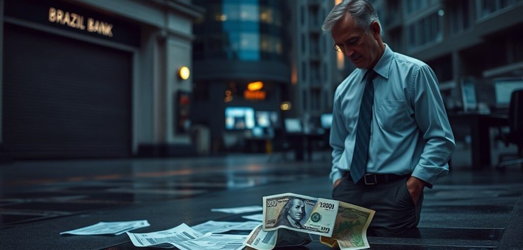 declínio financeiro no Brasil