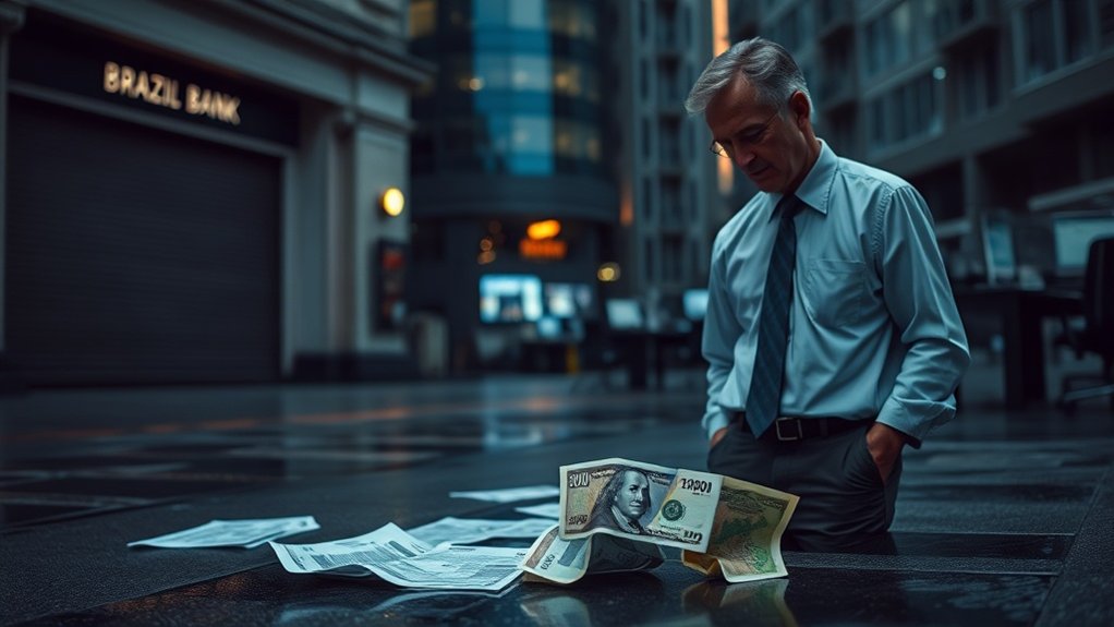 declínio financeiro no Brasil