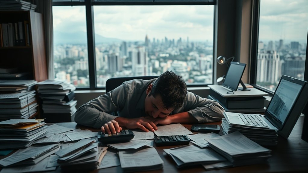 má gestão financeira e pressões externas