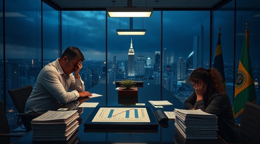 empresa financeiramente pressionada brasil