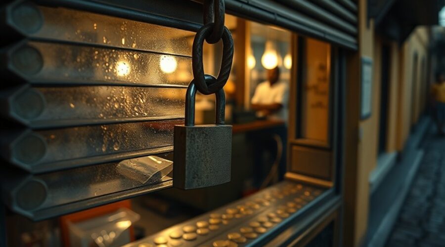 negócio financeiramente sufocado brasil