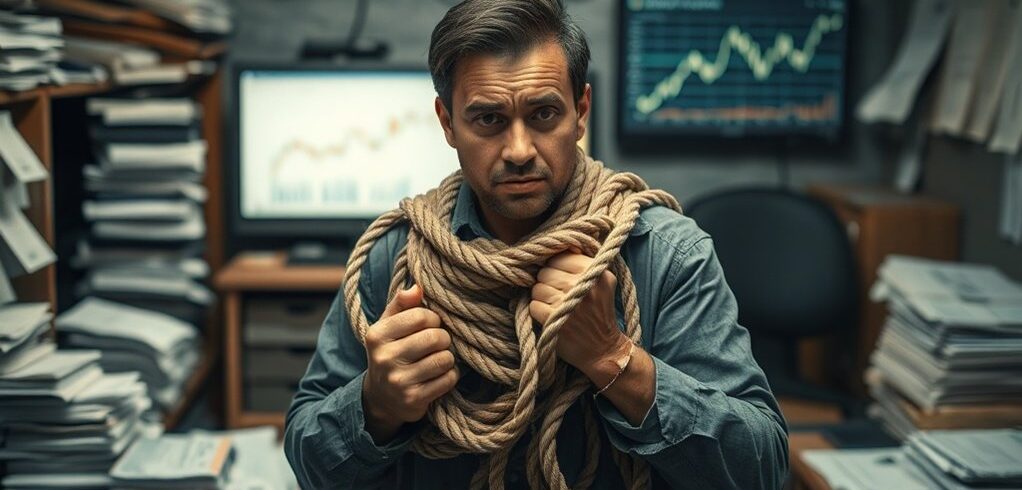 empreendedor brasileiro financeiramente em dificuldades