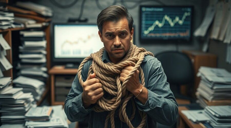 empreendedor brasileiro financeiramente em dificuldades