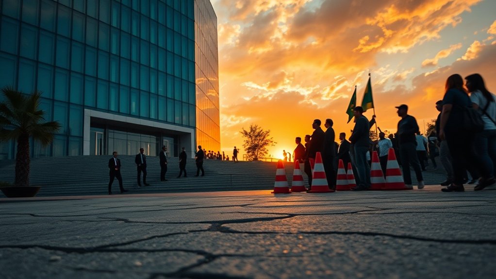 desafios políticos e regulamentos