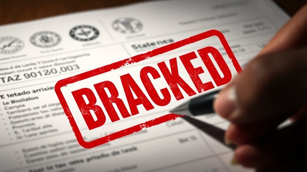 dívidas fiscais congelam contas